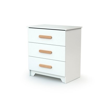 Commode à langer gavroche blanc et hêtre