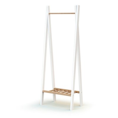 Portant à vêtements essentiel blanc / hêtre brut