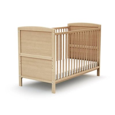 Lit bébé évolutif essentiel 60 x 120 cm hêtre verni
