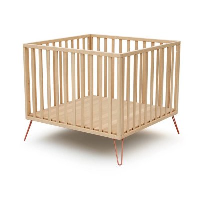 Parc only de jurababy hêtre et terracotta 100 x 100 cm