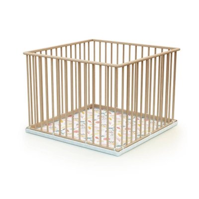 Parc fixe 100x100 hêtre brut