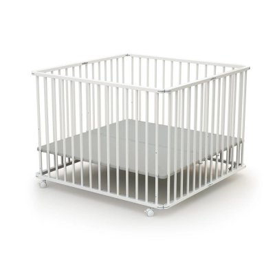 Parc pliant webaby blanc et gris 100x100