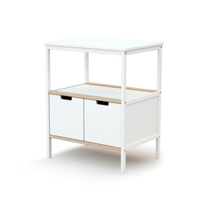 Meuble à langer essentiel plus blanc / hêtre brut