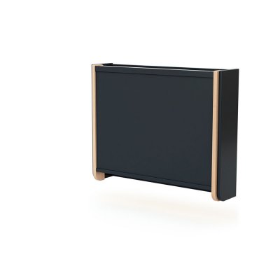 Table à langer murale confort gris graphite et hêtre verni