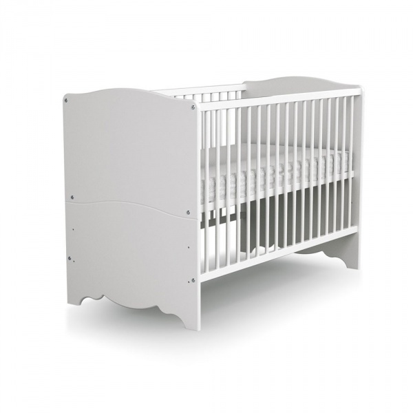 Chambre trio marelle lit 60x120 cm + commode à langer + armoire blanc At4