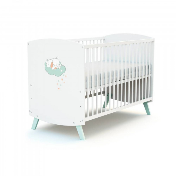 Duo lit bébé et commode blanc disney winnie At4