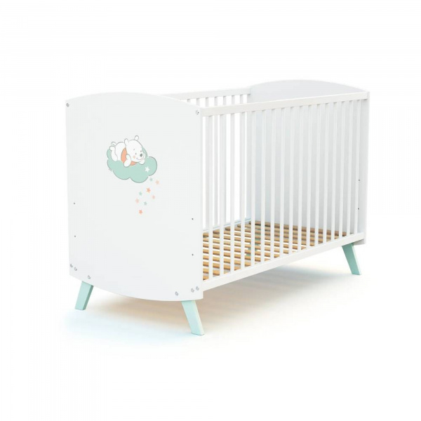 Duo lit bébé et commode blanc disney winnie At4