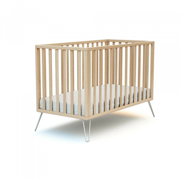 Lit bébé only de jurababy hêtre et acier 60x120 At4