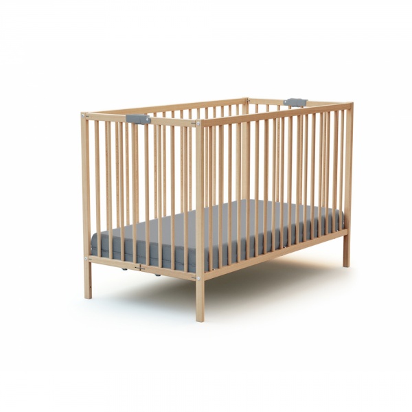 Lit pliant 60x120 cm webaby hêtre verni At4