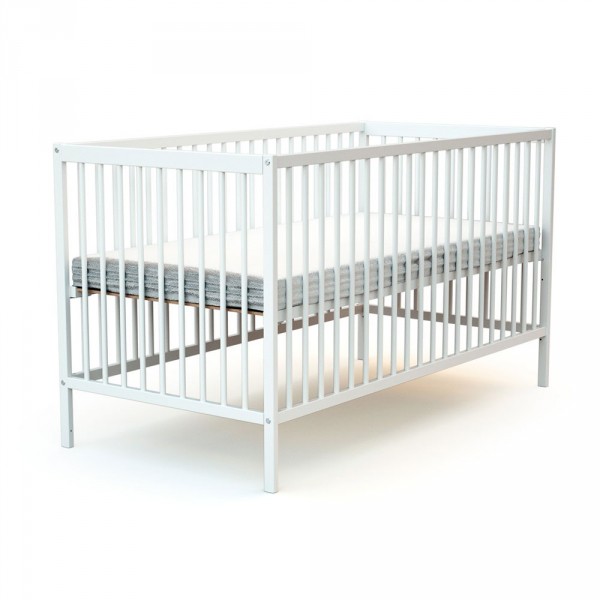 Lit bébé 70x140 cm essentiel blanc At4