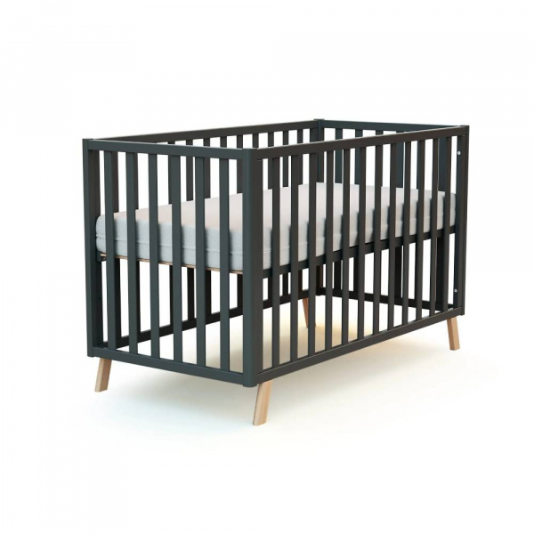 Lit évolutif confort gris graphite 60x120cm At4