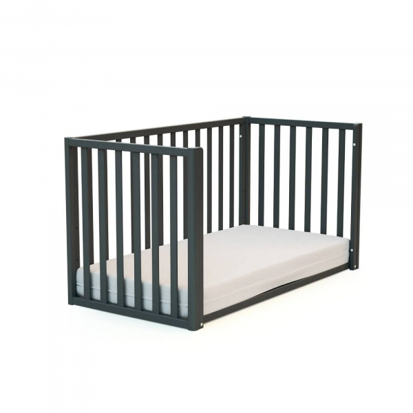 Lit évolutif confort gris graphite 60x120cm At4