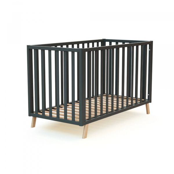 Lit évolutif confort gris graphite 60x120cm At4