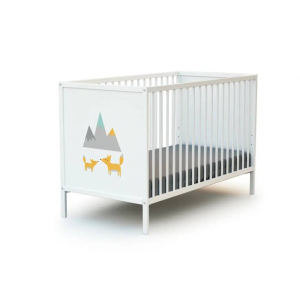 Lit bébé webaby à panneaux renard 60x120 cm At4