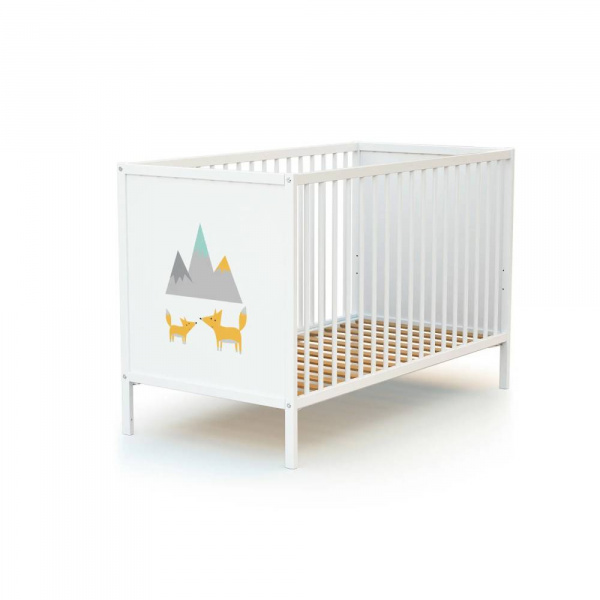 Lit bébé webaby à panneaux renard 60x120 cm At4