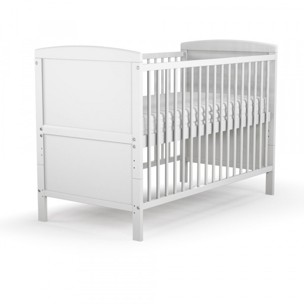 Lit bébé évolutif 60 x 120 cm essentiel blanc At4