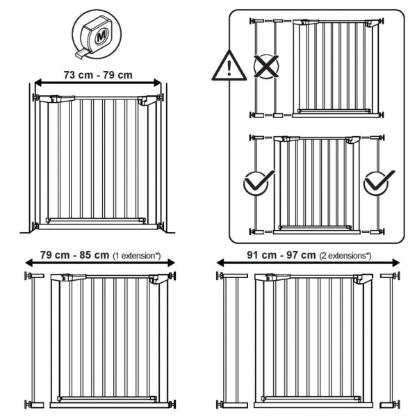 Extension barrière de sécurité blanc At4
