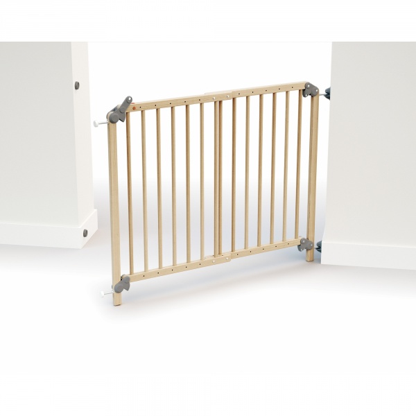 Barrière de sécurité extensible webaby hêtre verni 73-110 cm At4