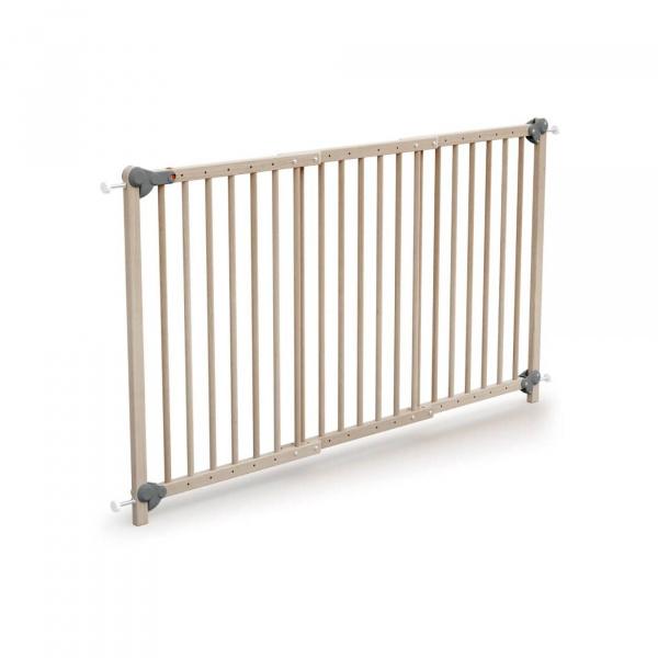 Barrière de sécurité extensible webaby hêtre brut & gris At4
