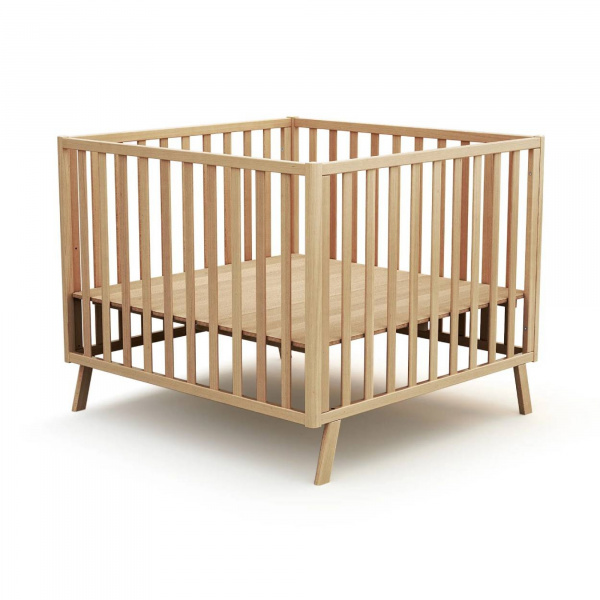 Parc évolutif confort hêtre verni 100 x 100 cm At4