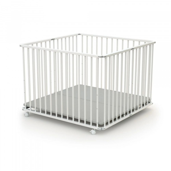 Parc pliant webaby blanc et gris 100x100 At4