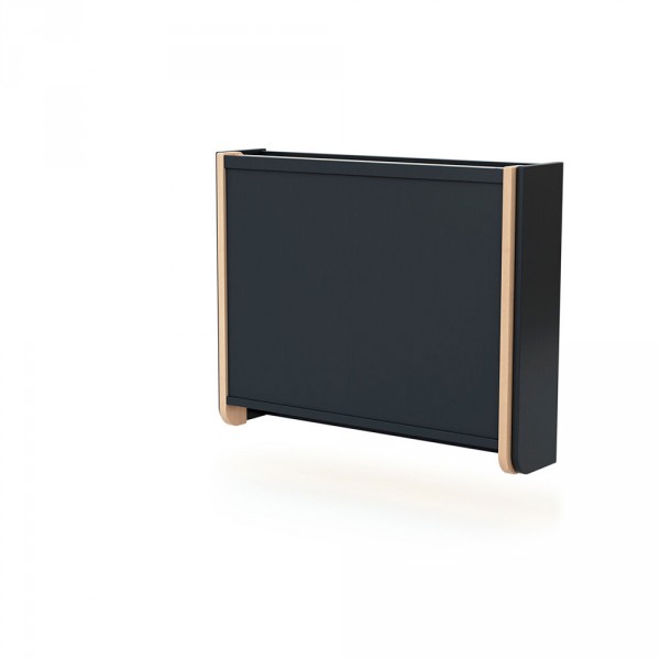 Table à langer murale confort gris graphite et hêtre verni At4