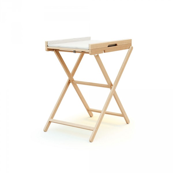 Table à langer pliante essentiel hêtre verni At4