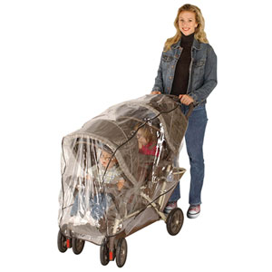 Housse de pluie poussette double