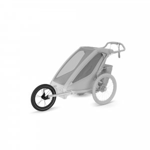 Pack remorque vélo chariot cross 1 faded khaki + assise pour nouveau-né infant sling + kit jogging Thule