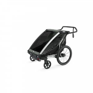 Pack remorque vélo chariot lite 2 agave + assise pour nouveau-né infant sling Thule