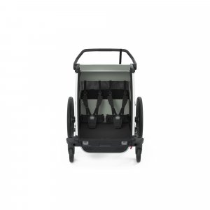Pack remorque vélo chariot lite 2 agave + assise pour nouveau-né infant sling Thule