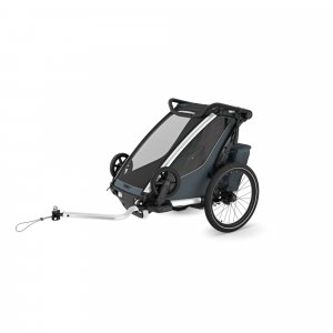 Pack remorque vélo chariot cross 1 dark slate + assise pour nouveau-né infant sling Thule