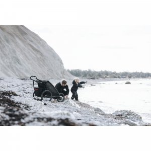 Pack remorque vélo chariot sport 1 black + assise pour nouveau-né infant sling Thule