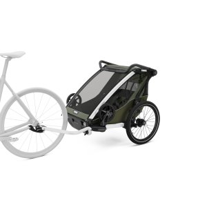 Remorque pour vélo chariot lite 2 places vintage green - génération 3 Thule