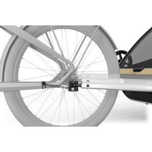 Pack remorque vélo chariot cross 1 place faded khaki + kit jogging Thule