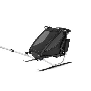 Pack remorque vélo chariot sport 2 places black + kit jogging Thule