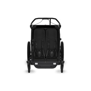 Pack remorque vélo chariot sport 2 places black + kit jogging Thule