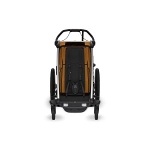 Pack remorque vélo chariot sport 1 place natural gold + kit jogging Thule