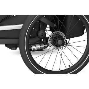Pack remorque vélo chariot sport 1 place natural gold + kit jogging Thule
