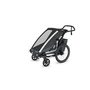 Pack remorque vélo chariot cross 1 place dark slate + kit jogging Thule