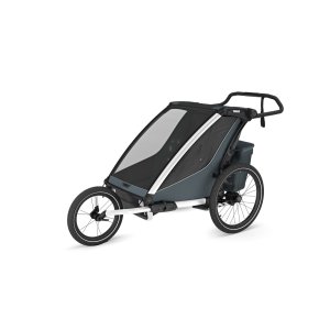 Pack remorque vélo chariot cross 2 places dark slate + kit jogging Thule