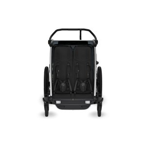 Pack remorque vélo chariot cross 2 places dark slate + kit jogging Thule