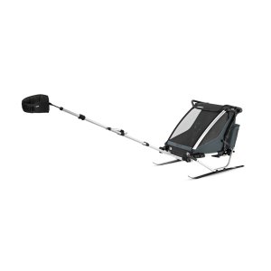 Pack remorque vélo chariot cross 2 places dark slate + kit jogging Thule