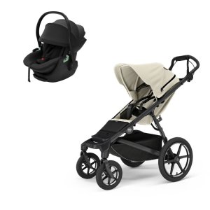 Poussette duo urban glide 4 soft beige + siège auto maple black Thule