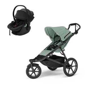 Poussette duo urban glide 3 mist green + siège auto maple black Thule