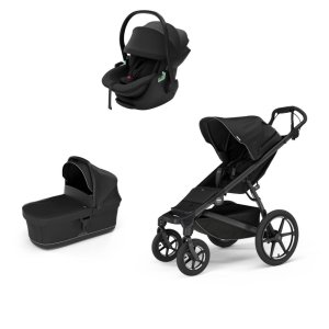 Poussette trio urban glide 4 black + siège auto maple black + nacelle urban glide black Thule