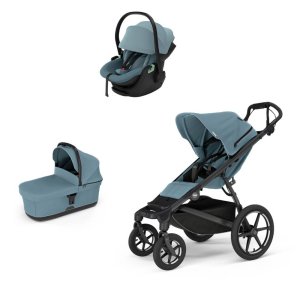 Poussette trio urban glide 4 mid blue + siège auto maple mid blue + nacelle urban glide mid blue Thule