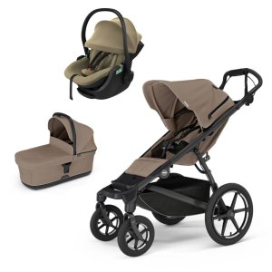 Poussette trio urban glide 4 + siège auto maple faded khaki + nacelle urban glide tinted taupe Thule