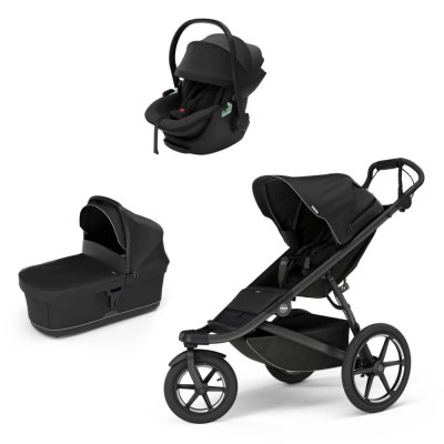 Poussette trio urban glide 3 black + siège auto maple black + nacelle urban glide black