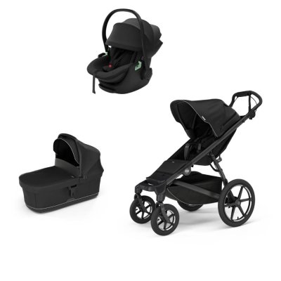Poussette trio urban glide 4 black + siège auto maple black + nacelle urban glide black